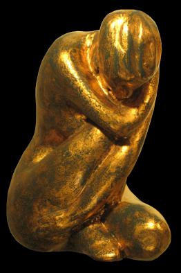 Die Stille, Skulptur von Annemarie Waibel, 23cm