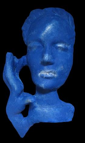 Die Blaue vom Himmel. Skulptur von Annemarie Waibel, 35cm