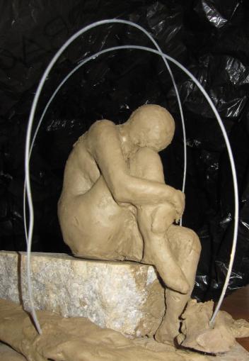 Sitzende, Skulptur von Annemarie   Waibel