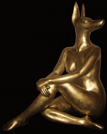 Anuba, Skulptur von Annemarie Waibel, 43cm