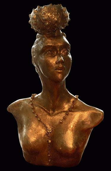 Seeigelin. Skulptur von Annemarie Waibel