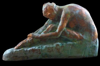 Jungfer im Grünen, Skulptur von Annemarie Waibel, 18cm