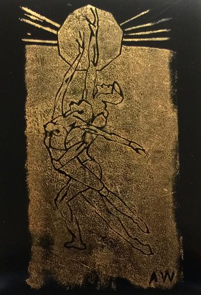 Linolschnittdruck von Annemarie Waibel