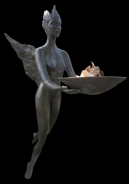 Feuerfrau, Skulkptur von Annemarie Waibel, 240cm