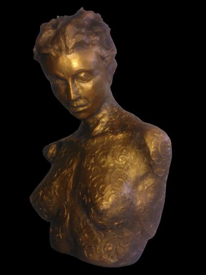 Die Vergänglichkeit. Skulptur von Annemarie Waibel. 27cm