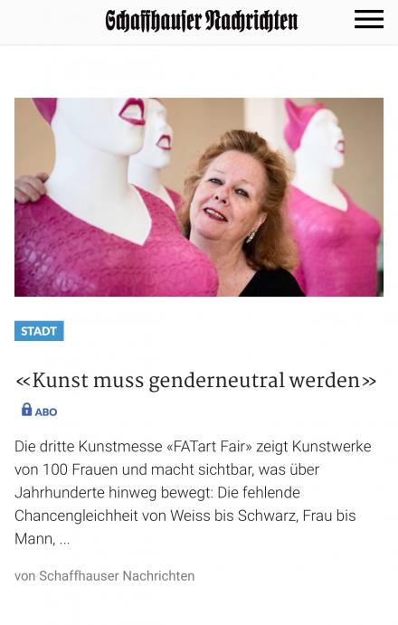 Pussyhats an FATart in Schaffhauser Nachrichten