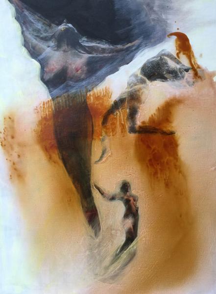 Schleiertanz. Acrylbild von Annemarie Waibel