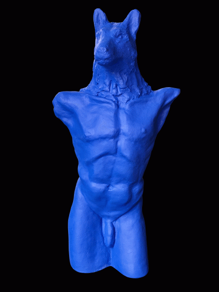 Wolfmann. Skulptur von Annemarie Waibel