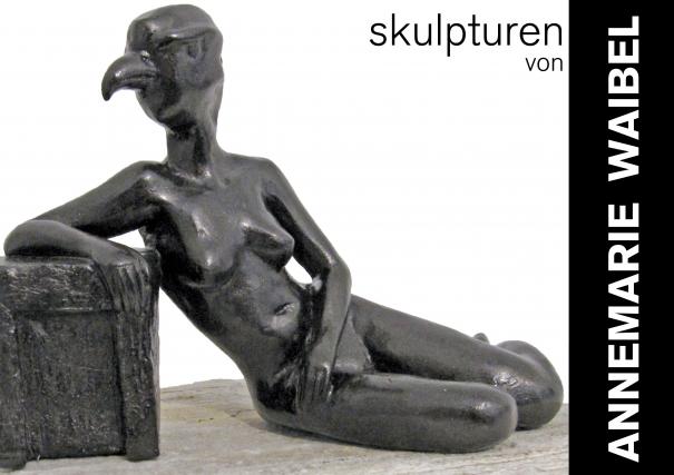 Adlerin, Skulptur von Annemarie Waibel